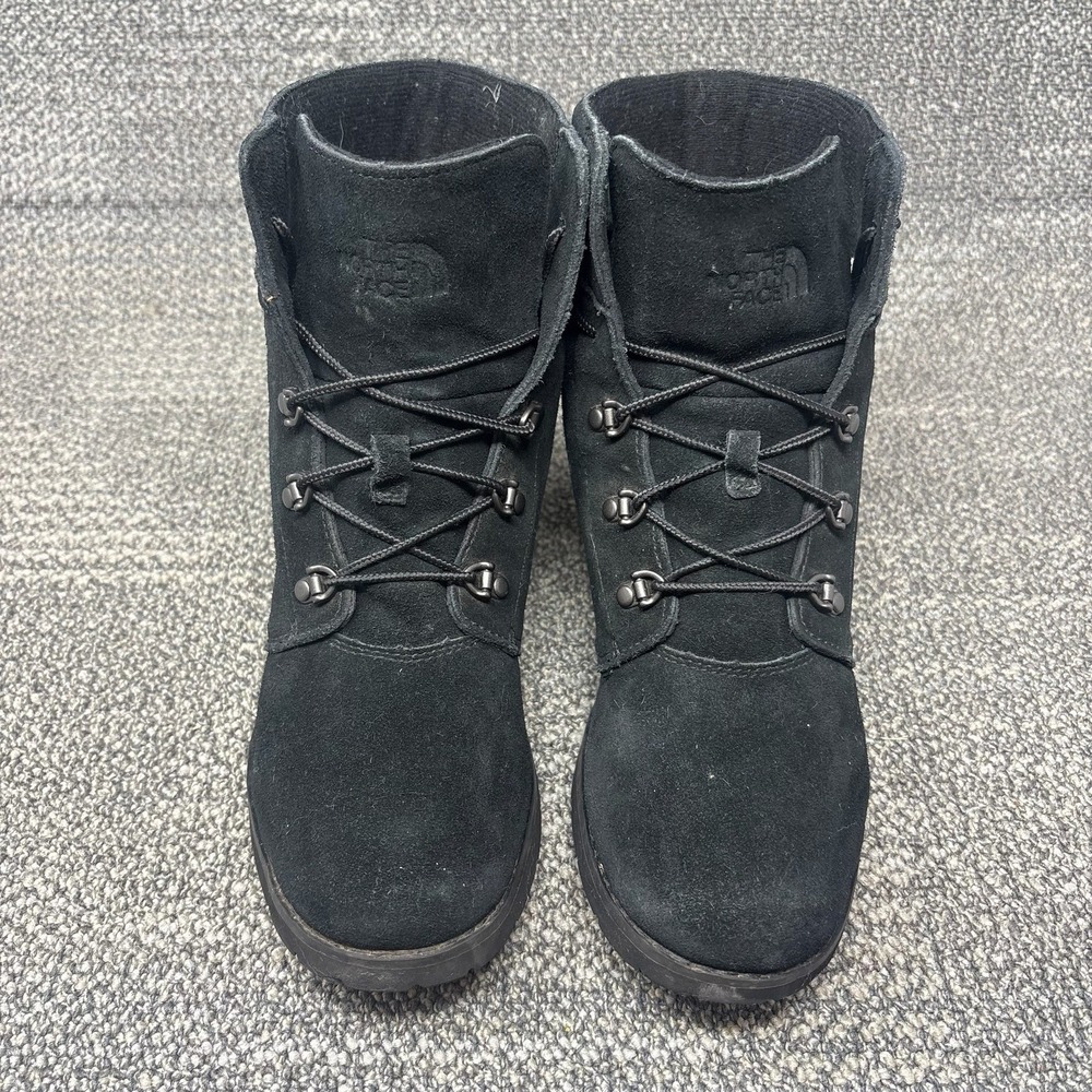 The North Face Ballard Lace II Black Suede Winter Boots Women's Size 9 - Picture 3 of 8